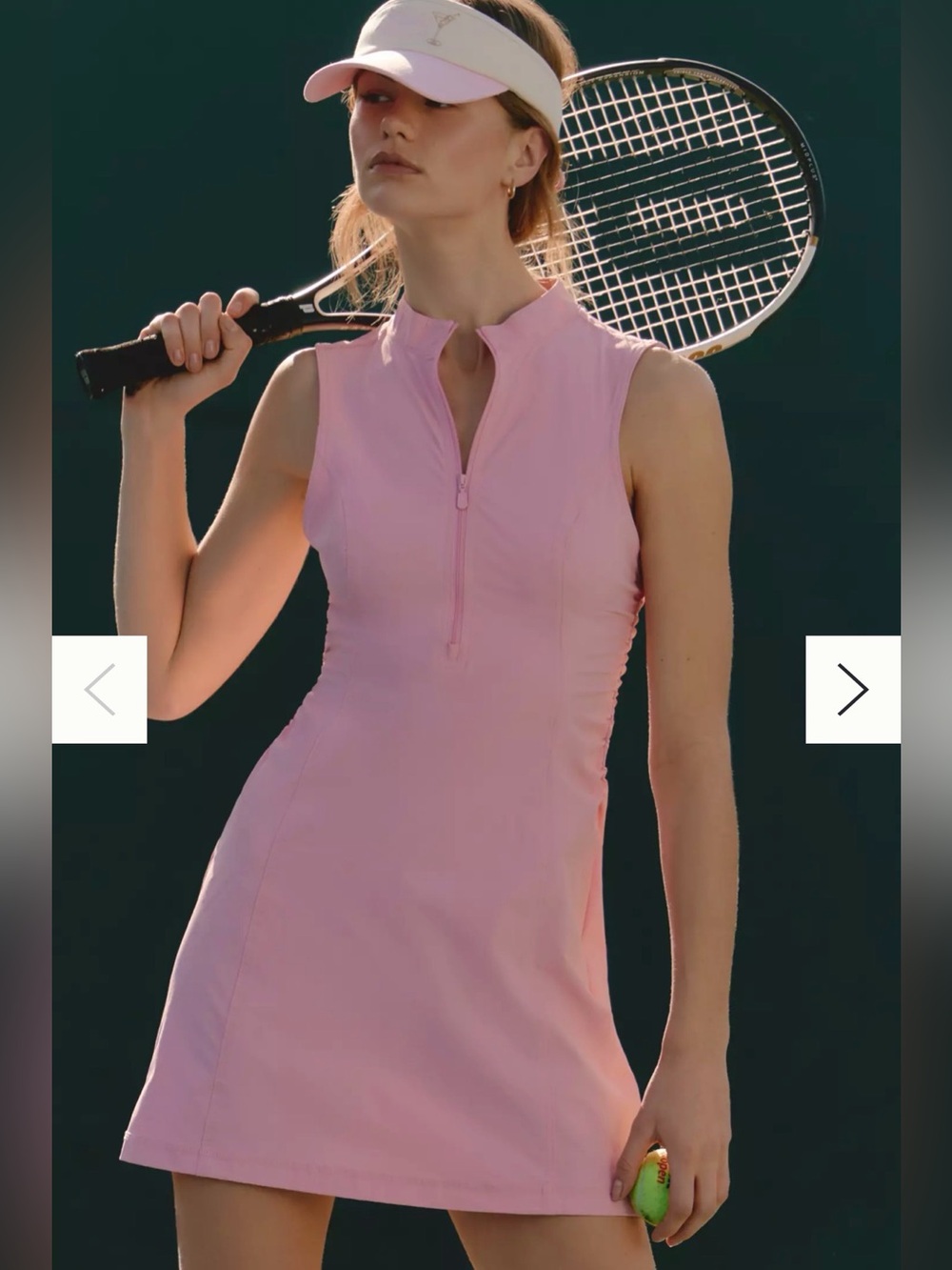 NWT New Anthropologie Daily Practice Shirred Mini Dress in Pink Size L
